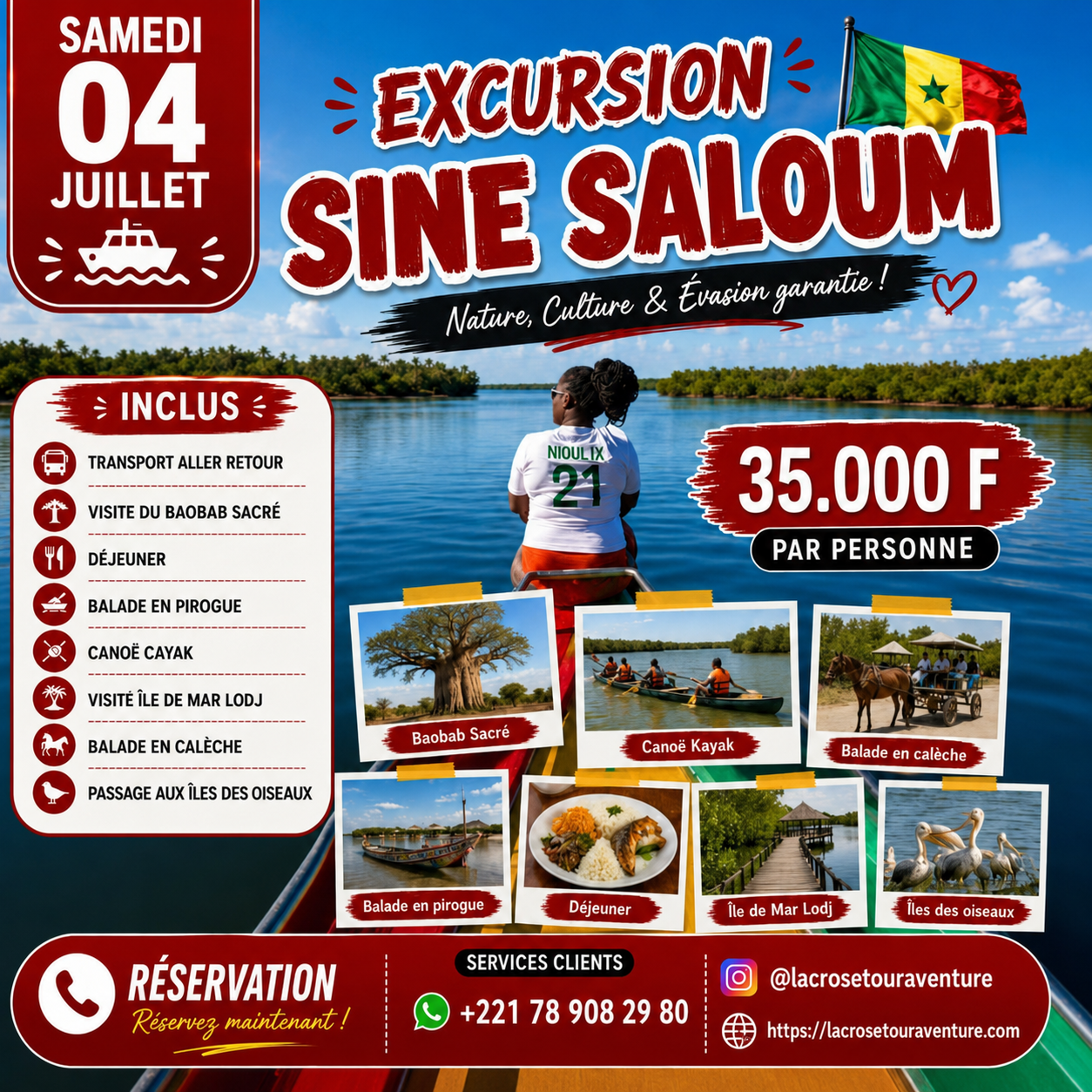 Paysage de Sine Saloum au Sénégal