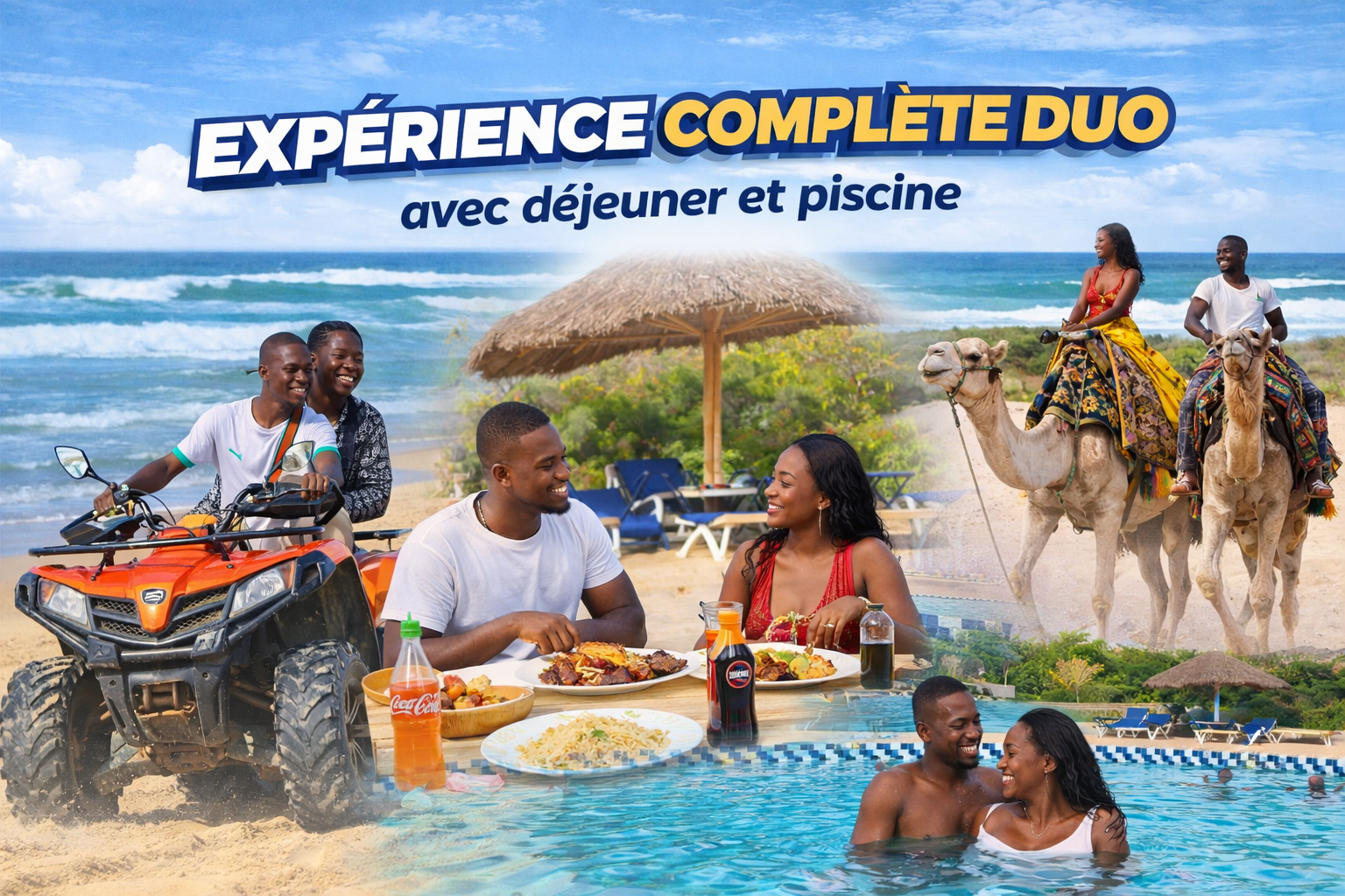 تجربة ثنائية متكاملة مع وجبة غداء ومسبح في لاك روز مع لاك روز أفونتور: جولة كواد، استرخاء، وجبة، ودخول المسبح