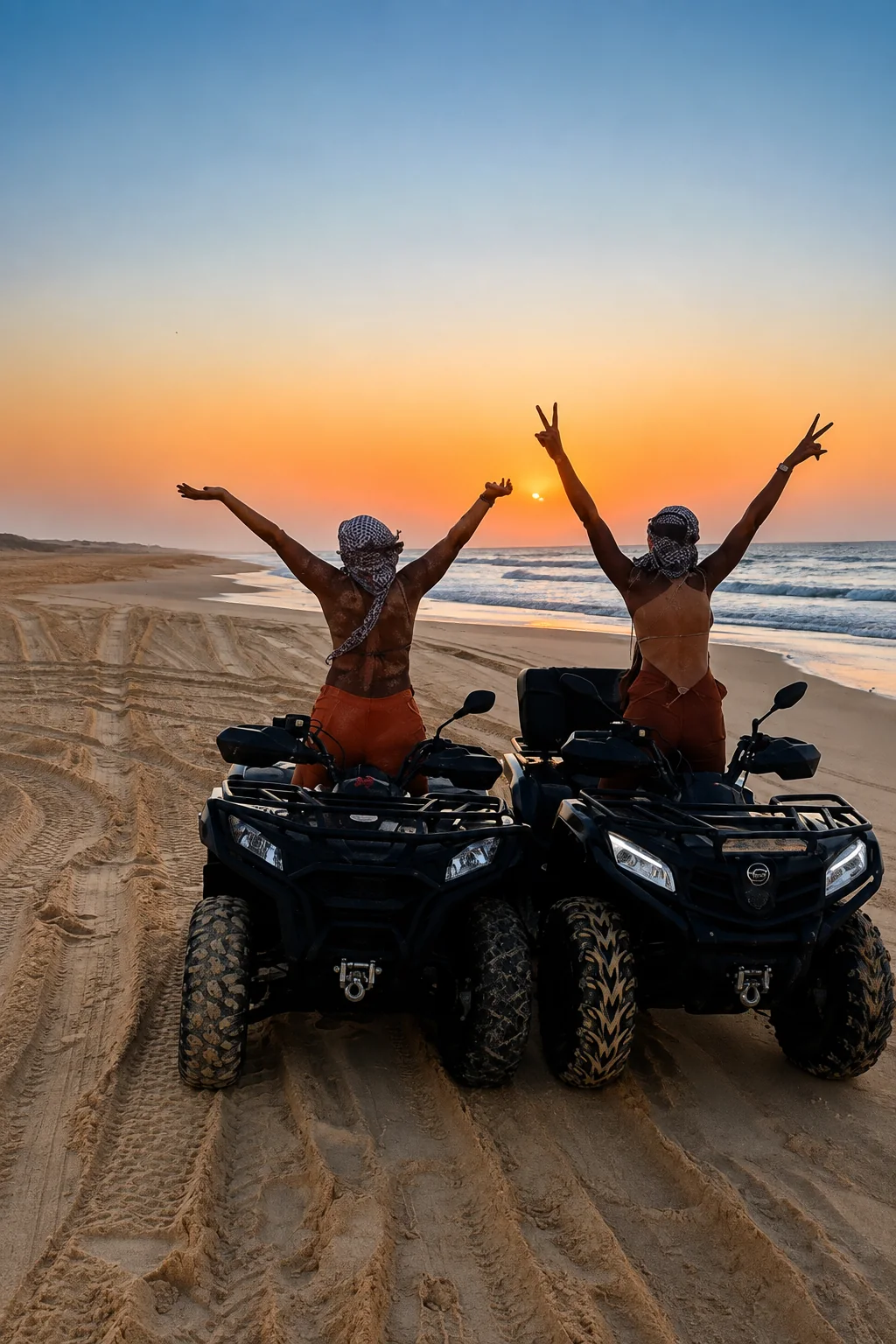 Aventure en quad au coucher du soleil près du Lac Rose