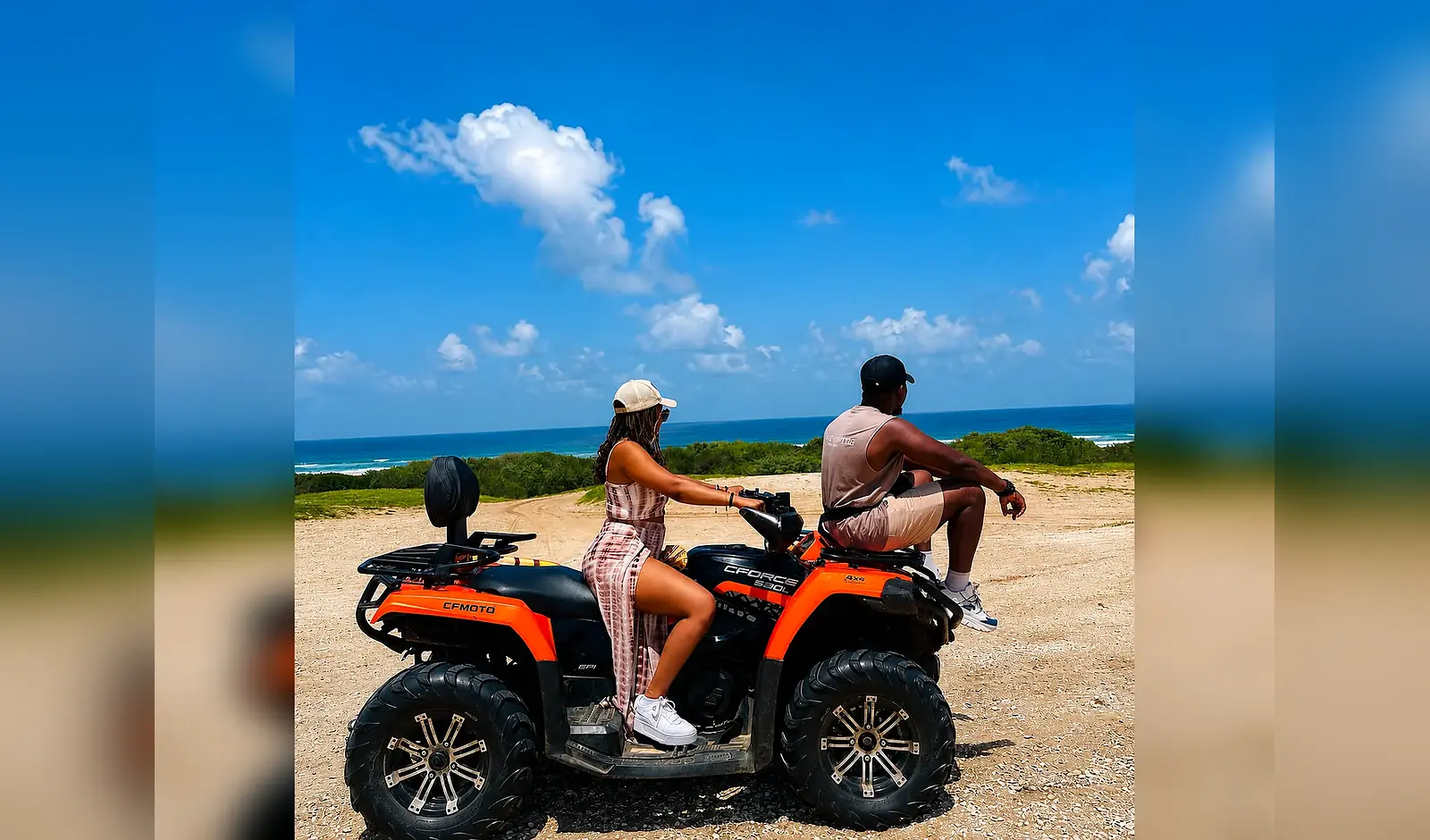 Excursion en quad entre pistes et plage à Lac Rose, Sénégal