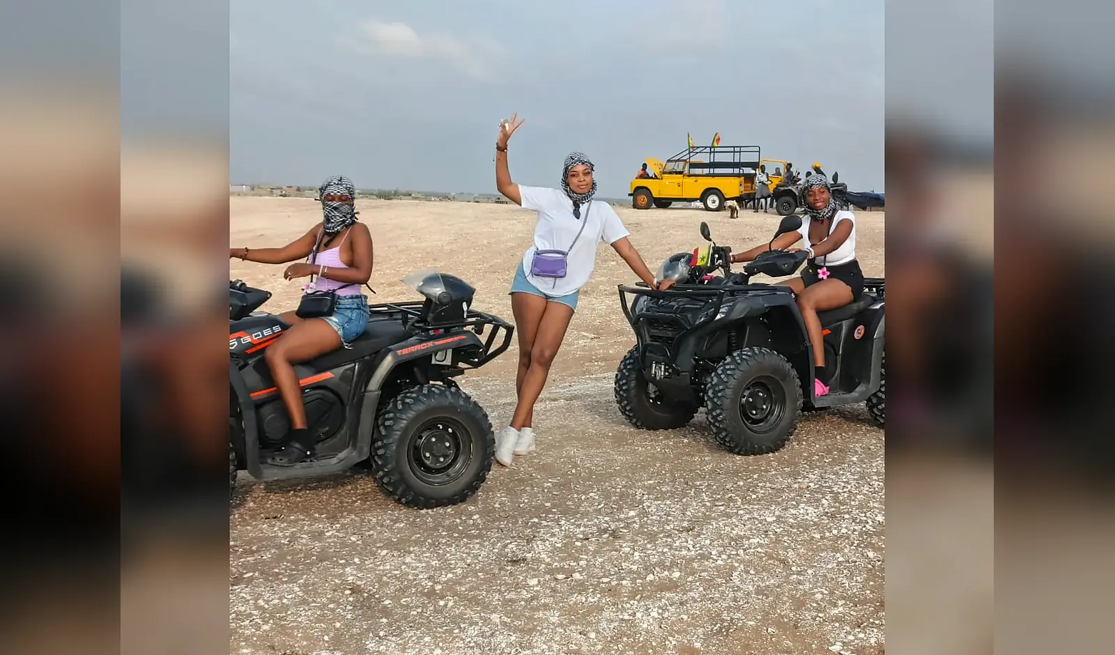 Excursion en quad entre pistes et plage à Lac Rose, Sénégal