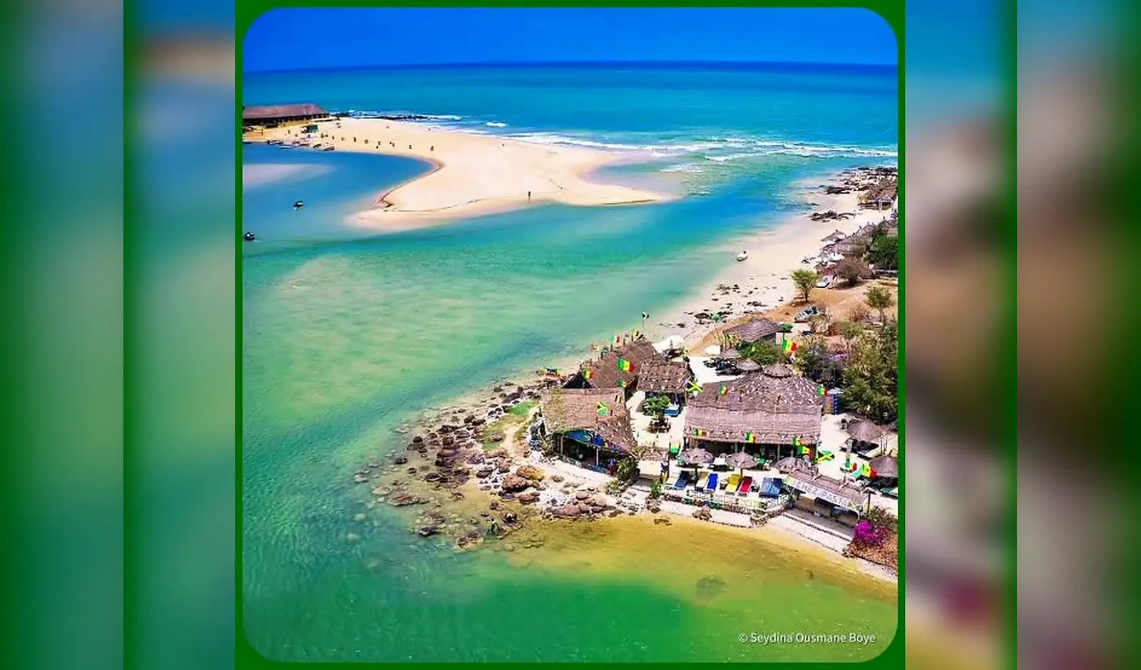 Vue aérienne de la Lagune de Somone à Somone, Sénégal
