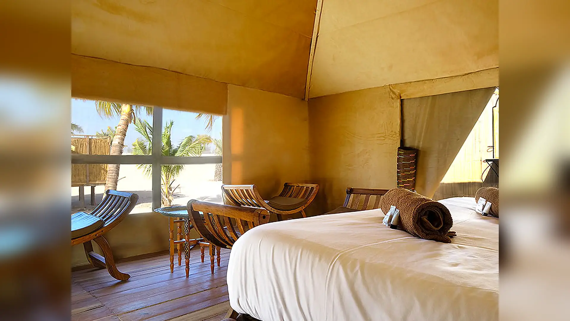 Accommodation and relaxation at Hotel Okai in Lompoul Desert, Senegal