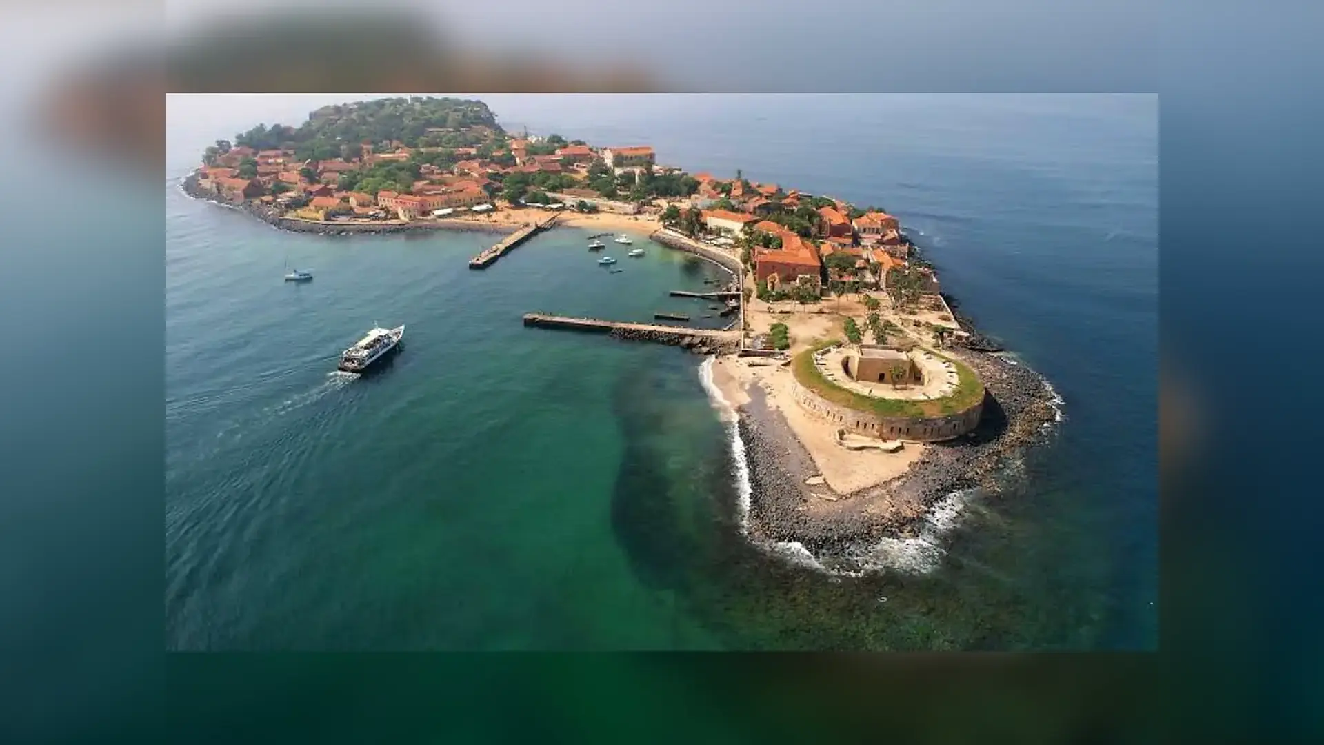 Aerial view of Gorée Island in Gorée Island, Senegal