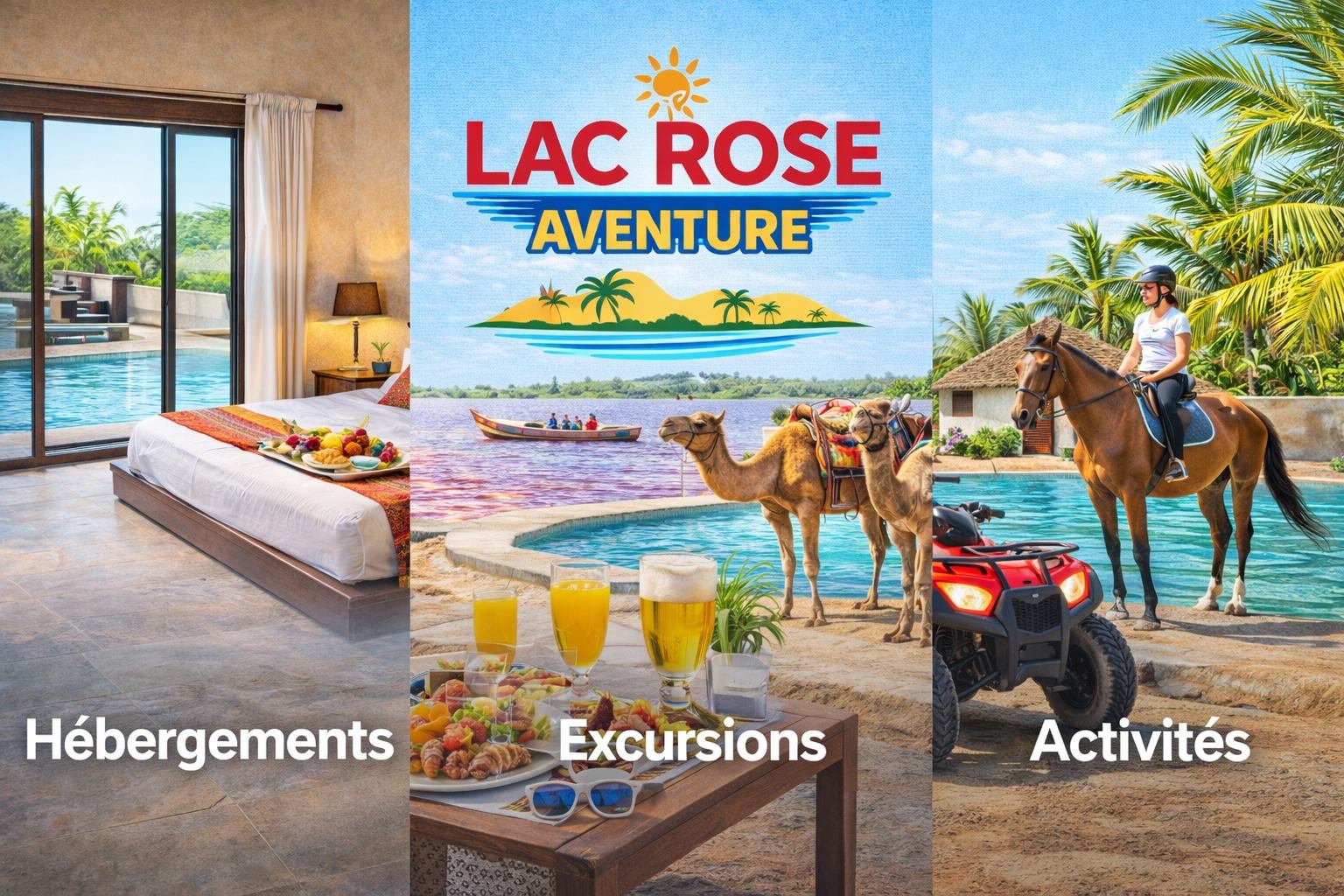 Paysage et expérience au Lac Rose au Sénégal